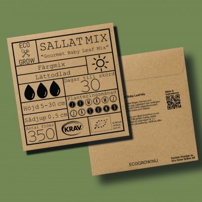 Sallat, Baby Leaf, Gourmet, Ekologisk