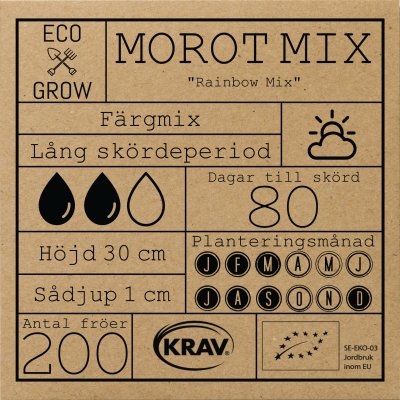 Morot Rainbow Mix, Ekologisk