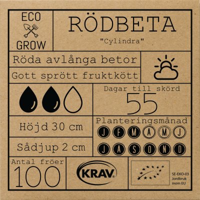 Rödbeta Cylindria, Ekologisk