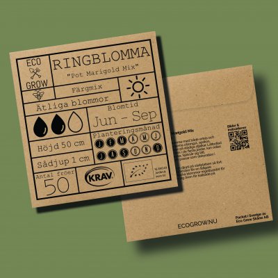 Ringblomma Pot Marigold Mix, Ekologisk
