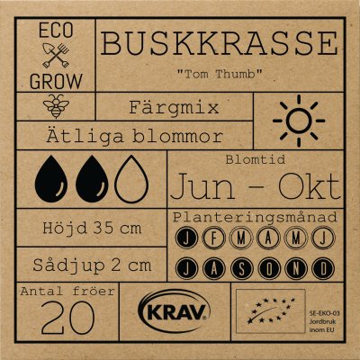 Krasse, Busk-, Tom Thumb, Ekologisk