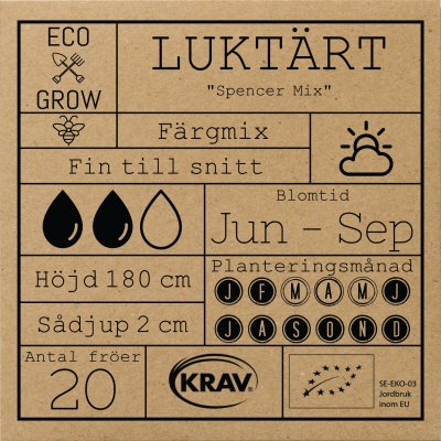Luktärt, Spencer Mix, Ekologisk