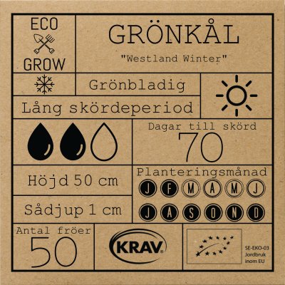 Grönkål, Westland Winter, Ekologisk