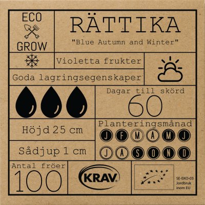 Rättika Blue Autumn and Winter, Ekologisk