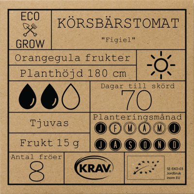 Körsbärstomat Figiel, Ekologisk