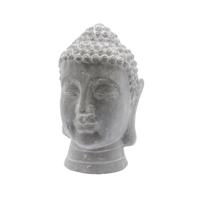 Buddha Huvud Grå 24x41cm