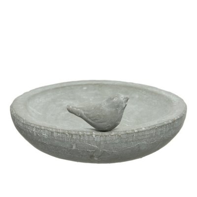 Fågelbad Cement Vit 26x26x9,5cm