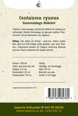 Blåklint, Gammaldags