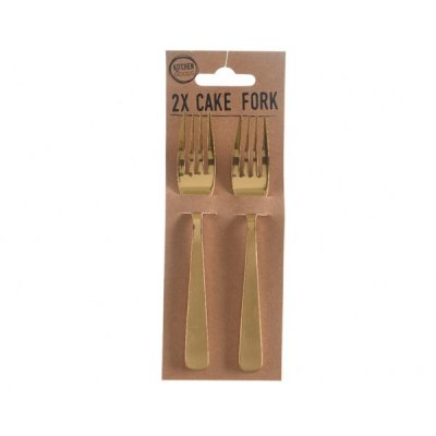 Bestick Dessertgaffel Guld 2-pack