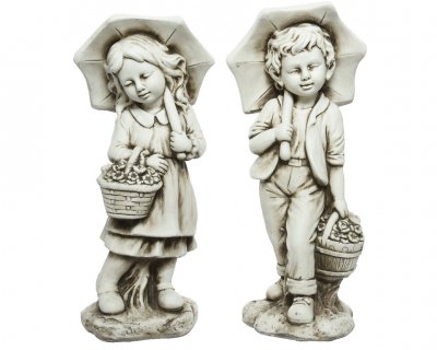 Staty Barn Vit 24x30x66cm