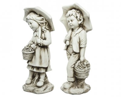 Staty Barn Vit 24x30x66cm