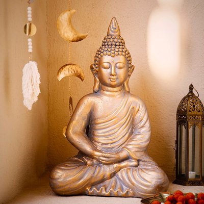 Buddha Guld 39,5x28x61cm