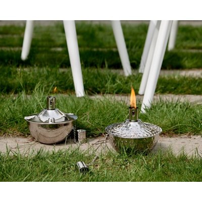 Oljelampa Rostfri Silver 14x10cm