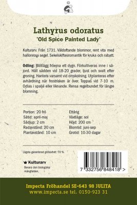Luktärt, Old Spice Painted Lady