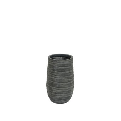Urna Clay Fiber Hög Svart 26,5x45cm