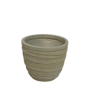 Urna Clay Fiber Rund Sand 30x25cm