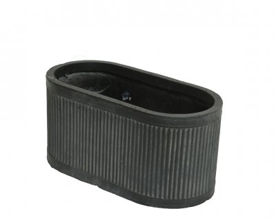 Urna Clay Fiber Mönstrad Avlång Svart 44x22x21,5cm