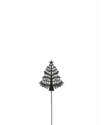 Julgran stick Svart 8x6,5cm