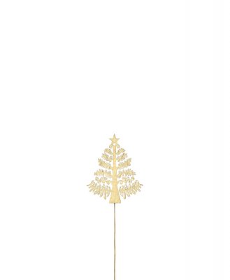Julgran stick Guld 8x6,5cm