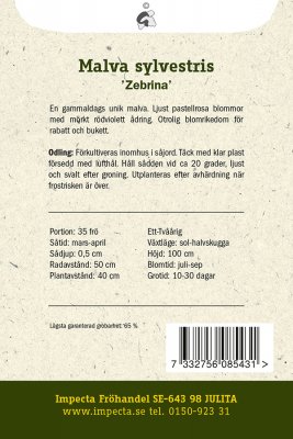 Malva, Röd-, 'Zebrina'
