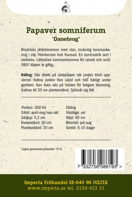 Vallmo, Fjäder-, 'Danebrog'