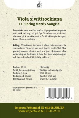 Pensé, F1 Spring Matrix Sangria