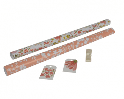 Presentpapper Blommor 2-pack