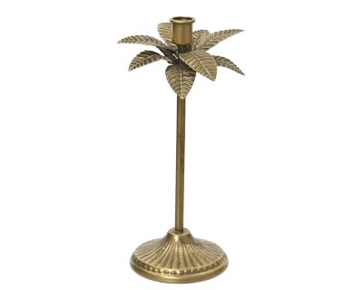 Ljusstake Palm Guld