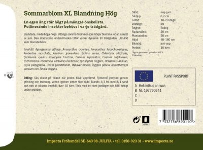 Sommarblommor XL Blandning Hög