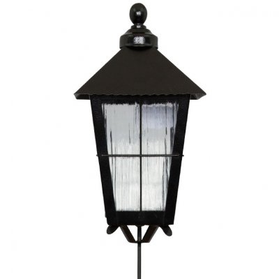 Gravlykta på pinne Svart