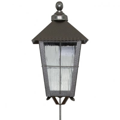 Gravlykta på pinne Svart/silver