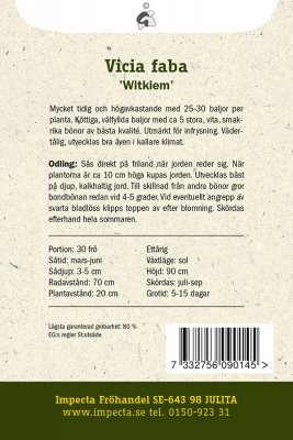 Böna, Bond-, Witkiem