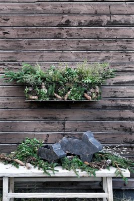 Väggplantering Nät 70x20x18cm