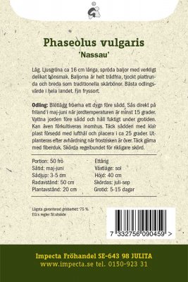 Böna, Skär-, 'Nassau'