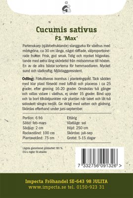 Gurka, Växthus-, 'Max' F1