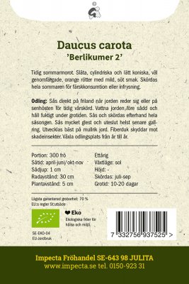 Morot Sommar Berlikumer 2, Ekologisk