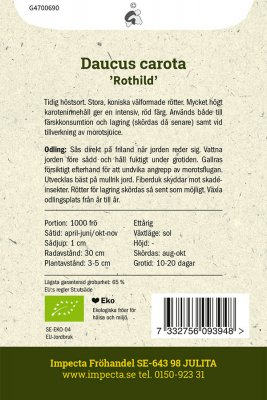 Morot Höst Rothild, Ekologisk