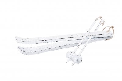 Skidor Set/Häng Shabby Vit 40cm