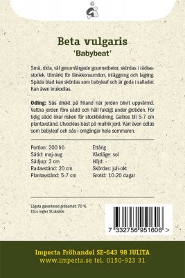 Rödbeta, 'Babybeat'