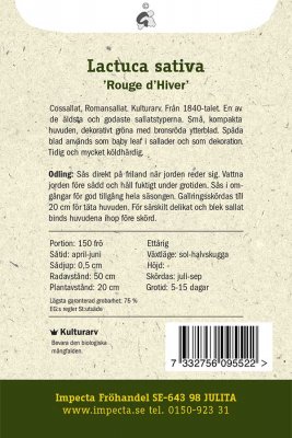 Sallat, Bind-, Rouge d'Hiver