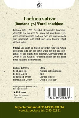 Sallat, Bind-, Forellenschluss