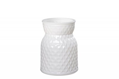 Glasvas Palomino Vit 9,5x13cm