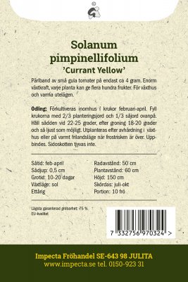 Tomat, Vinbärs-, Currant Yellow