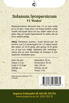 Tomat, Plommon-, Modus F1