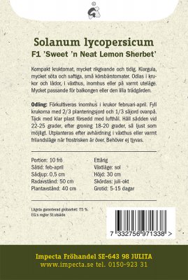 Tomat, Körsbärs-, Sweet´n Neat Lemon Sherbet F1