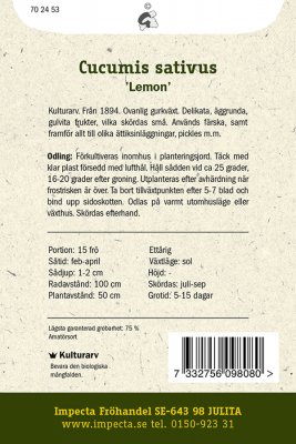 Gurka, Äppel-, 'Lemon'