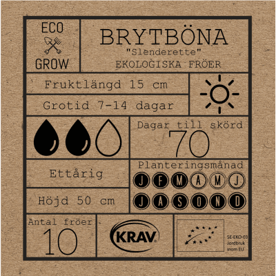 Böna, Bryt-, Slendrette, Ekologisk