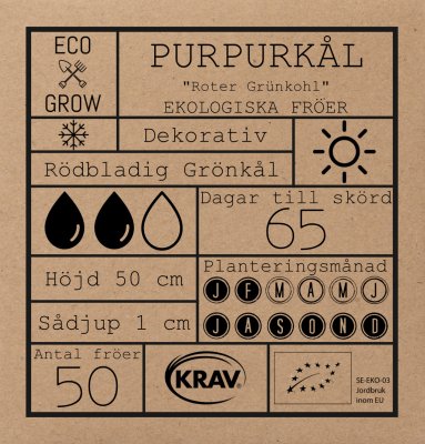 Grönkål, Roter Grünkohl, Ekologisk