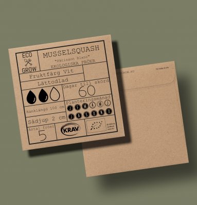 Squash, Mussel-, Pâtison Blanc, Ekologisk