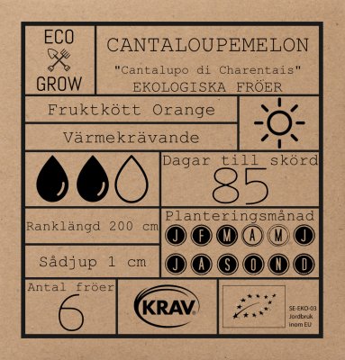 Melon, Cantaloupe-, Cantalupo Di Charentais, Ekologisk